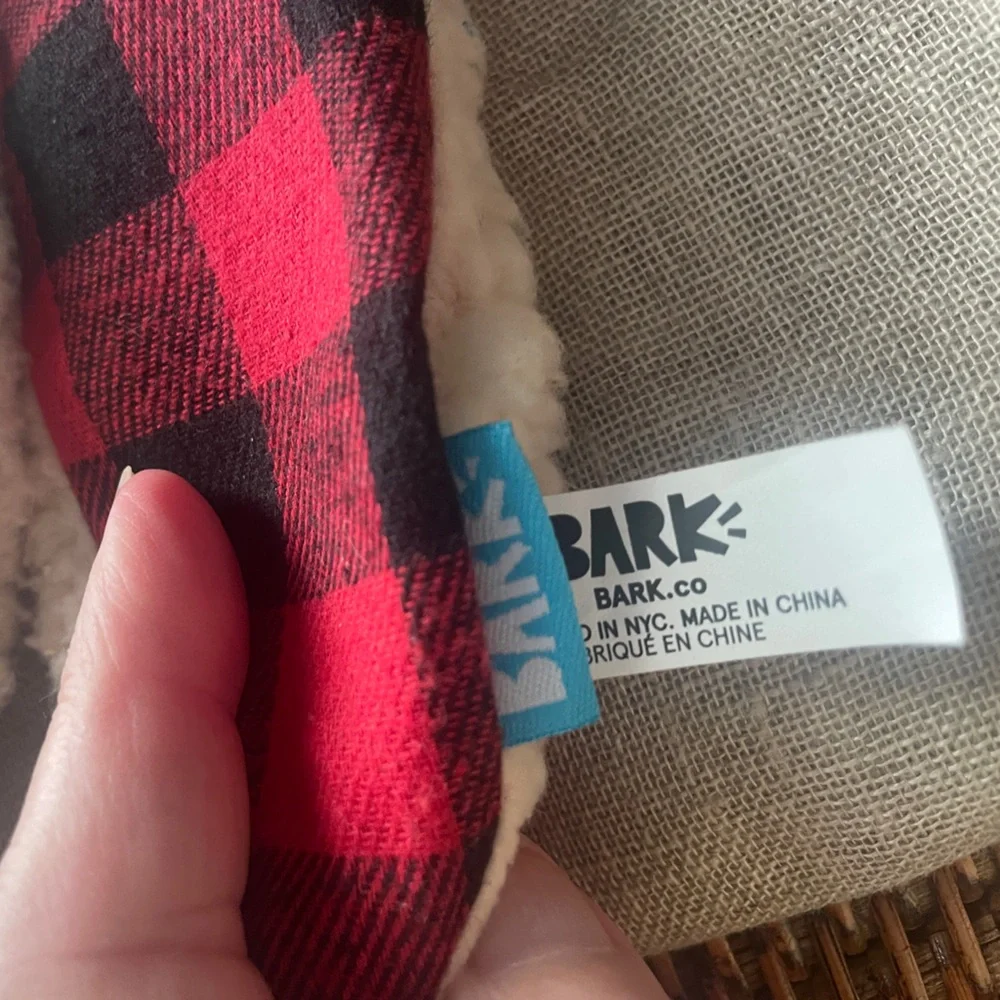 Bark Octopus Dog Toy Red And Black Plaid